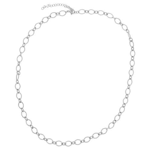 Collier maille Fantaisie alternée 6.3 mm - Acier inoxydable 304L x42cm
