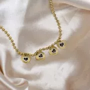 Collier maille Boule 5 mm - Acier inoxydable 304L Doré x41cm