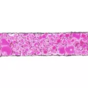Lacet cuir reconstitué effet sable 5 mm Fuchsia x30cm