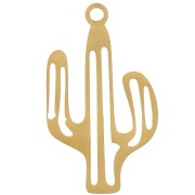 Pendentif origami cactus 22x13 mm - Acier inoxydable 316L Doré x1|raw }}