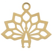 Breloque origami paon 15x17 mm - Acier inoxydable 316L Doré x1|raw }}