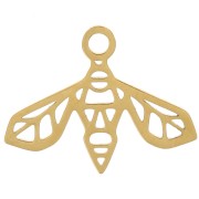 Breloque origami abeille 12x16 mm - Acier inoxydable 316L Doré x1|raw }}