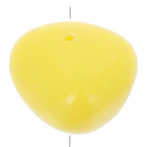Perles nuggets 12x15 mm en résine opaque - Jaune soleil x6