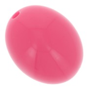 Perles olive en résine opaque 14x11 mm - Rose bonbon x6|raw }}