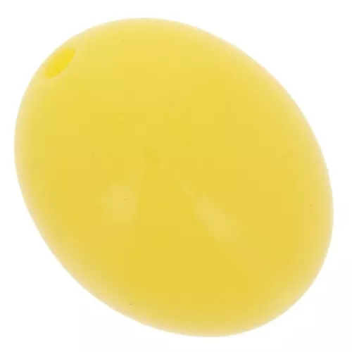 Perles olive en résine opaque 14x11 mm - Jaune soleil x6