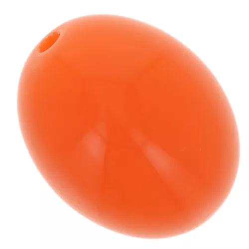 Perles olive en résine opaque 14x11 mm - Orange x6
