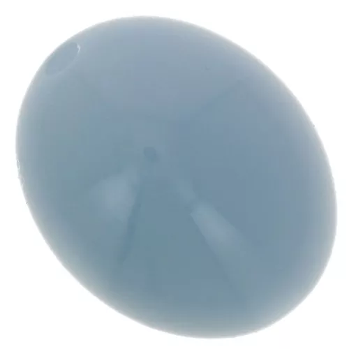 Perles olive en résine opaque 14x11 mm - Bleu fumé x6
