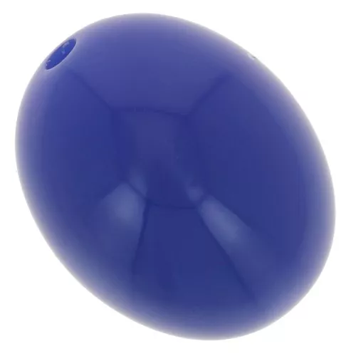 Perles olive en résine opaque 14x11 mm - Bleu dur x6