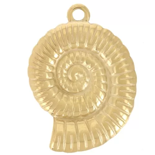 Pendentif coquillage 20x15 mm - Acier inoxydable 304L Doré x1