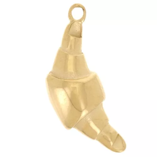 Pendentif croissant 22x8 mm - Acier inoxydable 316L Doré x1