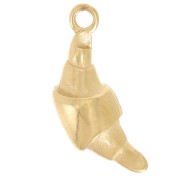 Breloque croissant 17x7 mm - Acier inoxydable 316L Doré x1|raw }}