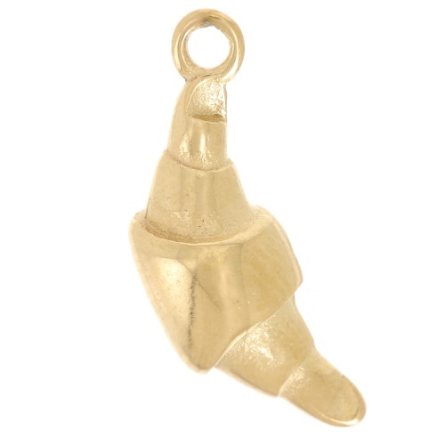 Breloque croissant 17x7 mm - Acier inoxydable 316L Doré x1