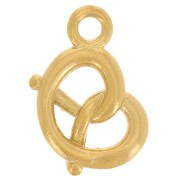 Breloque bretzel 17x11 mm - Acier inoxydable 316L Doré x1