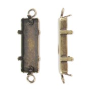 Serti griffe intercalaire PureCrystal 4547 21x7 mm bronze 2 anneaux