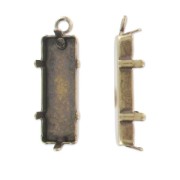 Serti griffe pendentif 4547 21x7 mm bronze