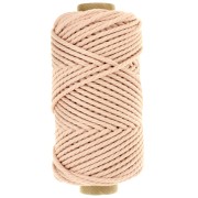 Bobine de cordon en coton pour macramé 3 mm - Quality - Rose pâle x50m|raw }}