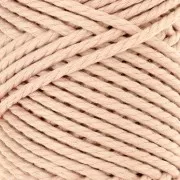 Bobine de cordon en coton pour macramé 3 mm - Quality - Rose pâle x50m