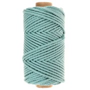 Bobine de cordon en coton pour macramé 3 mm - Quality - Aqua marine x50m|raw }}