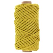 Bobine de cordon en coton pour macramé 3 mm - Quality - Olive x50m