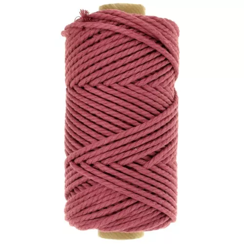 Bobine de cordon en coton pour macramé 3 mm - Quality - Raisin x50m