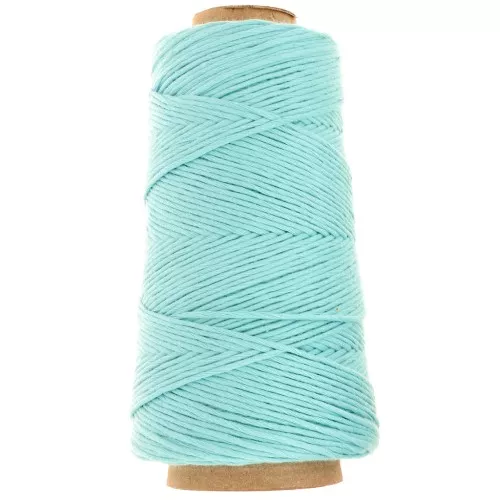 Bobine de cordon coton macramé Organic Cotton Détox XL peigné - Turquoise x200m