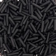 Slender bugles Miyuki 1.3x6 mm BGLS-401F - Black Mat x10g|raw }}