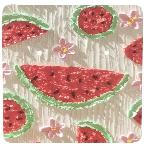 Lot de 50 cartes supports bijoux 6x6 cm pour boucles d'oreilles - Pastèque