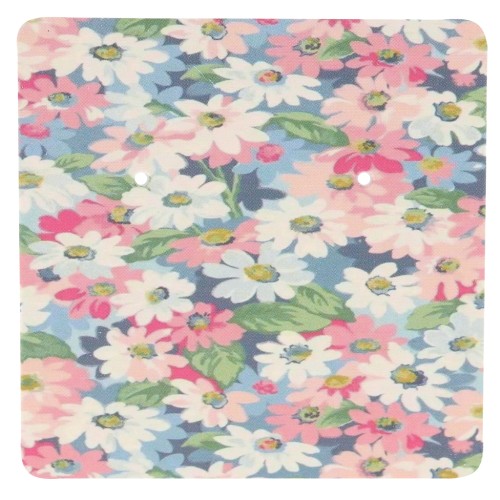 Lot de 50 cartes supports bijoux 6x6 cm pour boucles d'oreilles - Fleurie pastel