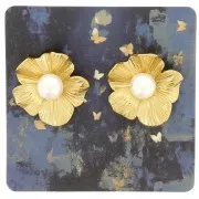 Lot de 50 cartes supports bijoux 6x6 cm pour boucles d'oreilles - Papillon de nuit