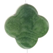 Perle de Tagua - forme tréfle 14 mm - Vert x1|raw }}