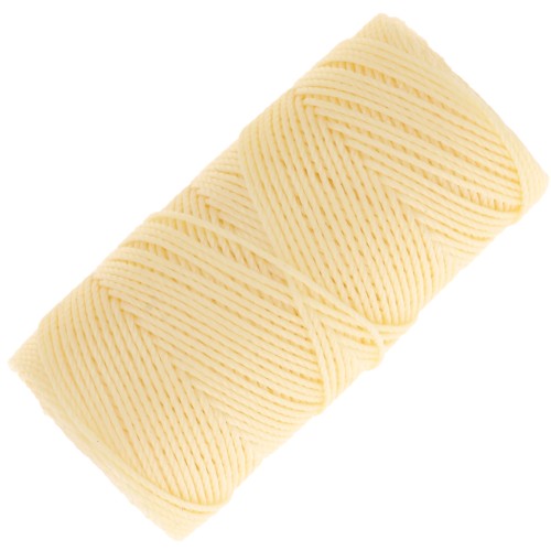 Fil C-LON Fine Weight Bead Cord 0.4 mm - Cream x45m