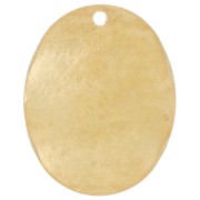 Pendentif ovale irrégulier martelé 20x16 mm - Doré à l'or fin satiné x1