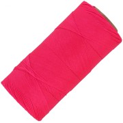 Bobine de fil ciré Linhasita pour micro macramé 0.35 mm - Fluo Pink (328) x448m|raw }}