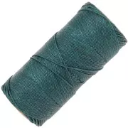 Bobine de fil ciré Linhasita pour micro macramé 1.5 mm - Emeraude (386) x116m