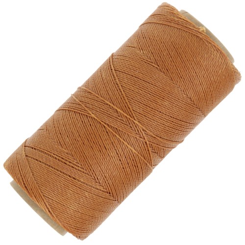 Bobine de fil ciré Linhasita pour micro macramé 0.5 mm - Ambre (388) x335m
