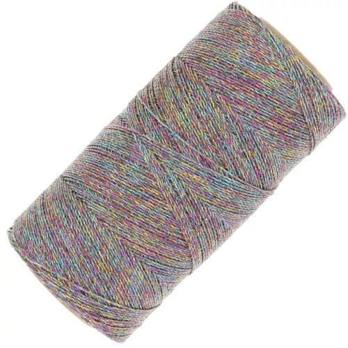 Bobine de fil ciré Linhasita pour micro macramé 0.5 mm - Multicolore (Multicor)