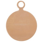 Pendentif rond 17 mm en cuivre pour poudre de sur-glaçure x1