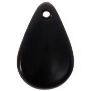 Sequins pétales de fleurs incurvés 24.5 mm en acrylique - Noir x6