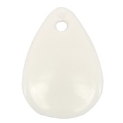 Sequins pétales de fleurs incurvés 17 mm en acrylique - Crème x15