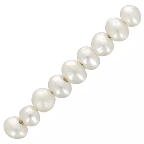 Perles d'eau douce rondes aplaties irrégulières 2.5x2 mm - Grade AA+ Blanc x20