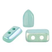 Perles en verre Piros® par Puca® 2x5 mm - Blue Green Opal AB x10g