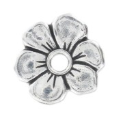 Fleur à riveter 13 mm argenté vieilli