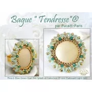 Perles en verre Piros® par Puca® 2x5 mm - Blue Green Opal Tweedy x10g