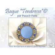 Perles en verre Piros® par Puca® 2x5 mm - Blue Green Opal Bronze x10g