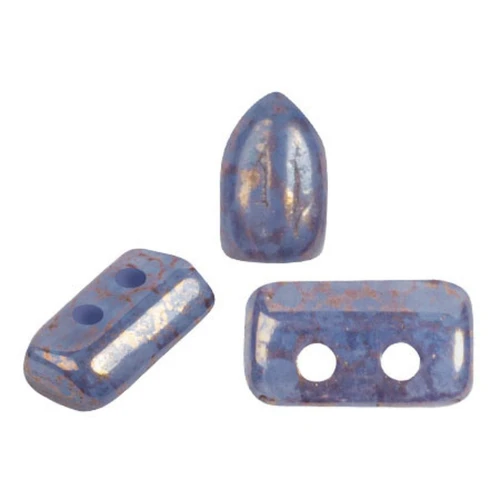 Perles en verre Piros® par Puca® 2x5 mm - Blue Opal Bronze x10g