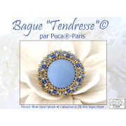 Perles en verre Piros® par Puca® 2x5 mm - Blue Opal Bronze x10g