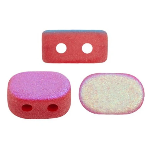 Perles en verre Lipsi® par Puca® 4x6 mm - Grenadine Opal Mat AB x10g