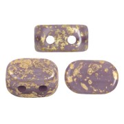 Perles en verre Lipsi® par Puca® 4x6 mm - Amethyst Opal Gold Splash x10g|raw }}