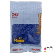Perles à repasser Hama MINI 2.5 mm Bleu foncé (n°08) x2000