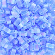 Miyuki Half Tila Beads 5x2.3x1.9mm HTL-0150FR - Transparent Sapphire AB Mat x10g|raw }}